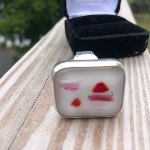 Sterling silver Glass Art Ring - Picture 16 of 16